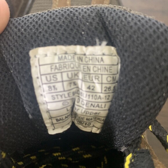 DENALI Mens Hiking Boots Leather 8.5 Trail Outdoor Brown Yellow Earth Tones Lace - Picture 11 of 12